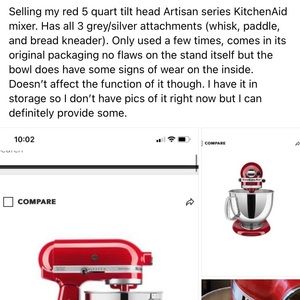 Empire Red KitchenAid mixer